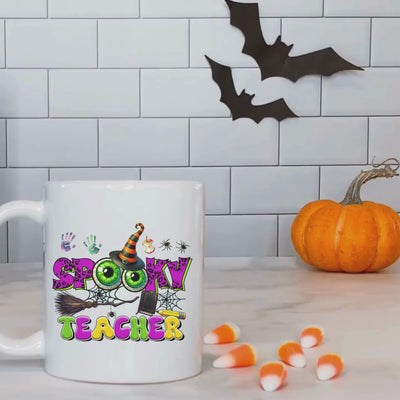 Spooky Teacher Halloween Ceramic Mug for a Frightfully Fun Morning Brew