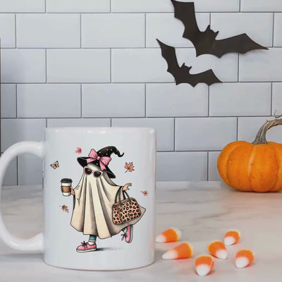 Ghost Ceramic Mug for Spooky Sips - Perfect Halloween Coffee Mug