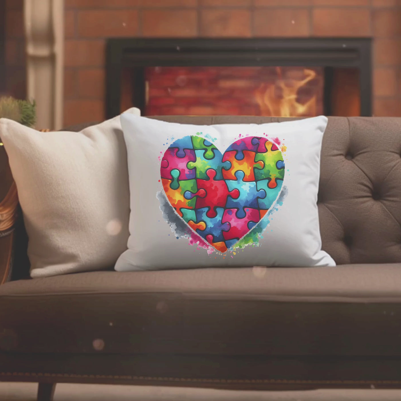 Autism Awareness Square Pillow - Support and Spread Awareness