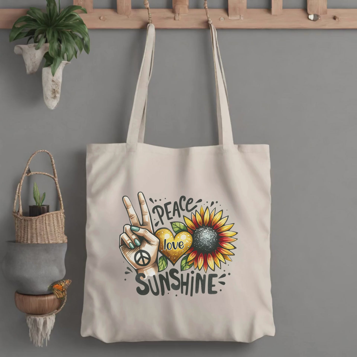 Springtime Tote Bag - Customizable for Beach Picnics and Adventuring - A Perfect Gift for Her