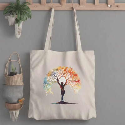 Custom Zen Yoga Tote Bag - Find Balance Harmony and Peace with Spiritual Design