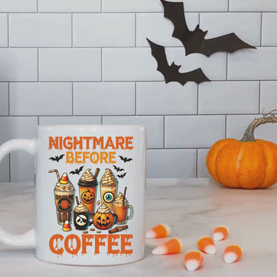 Nightmare Before Coffee Halloween Ceramic Mug 11oz