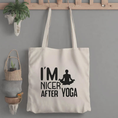 Custom Spiritual Yoga Tote Bag - Mindful Meditative Design for Wellness and Balance