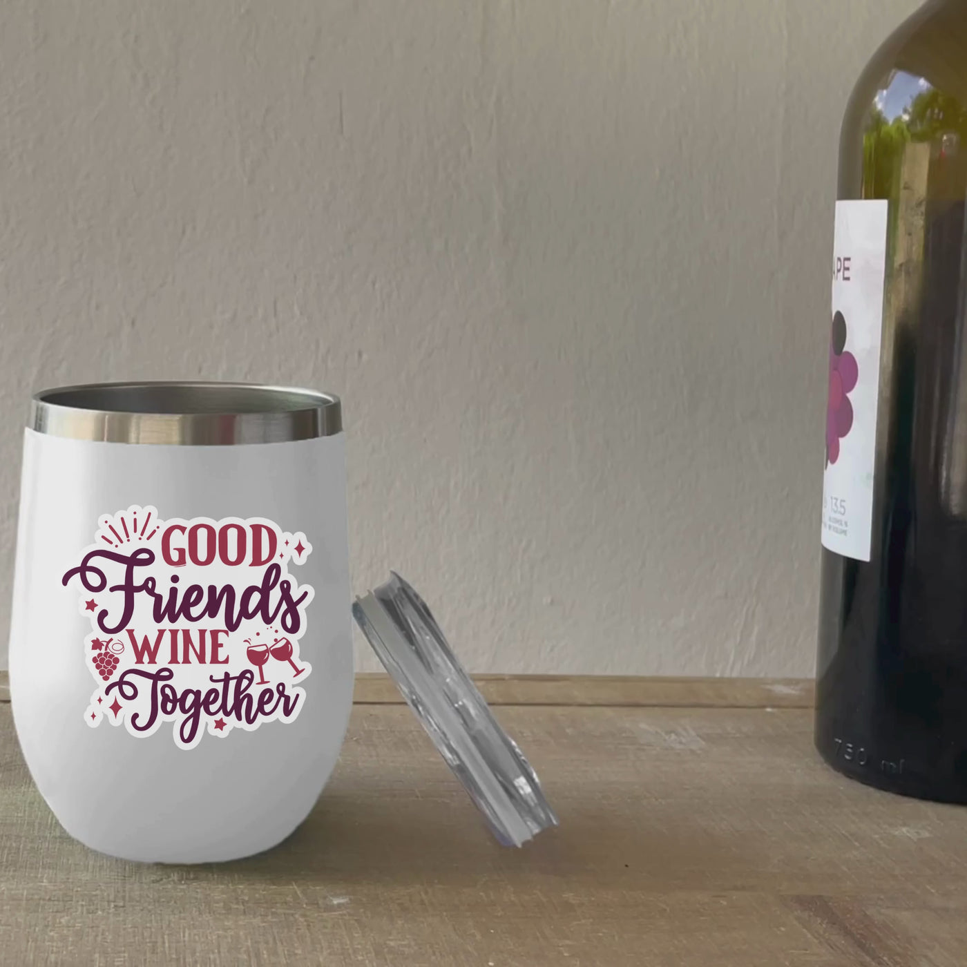 Best Friends Wine Tumbler - Perfect for Wine Lovers and Besties