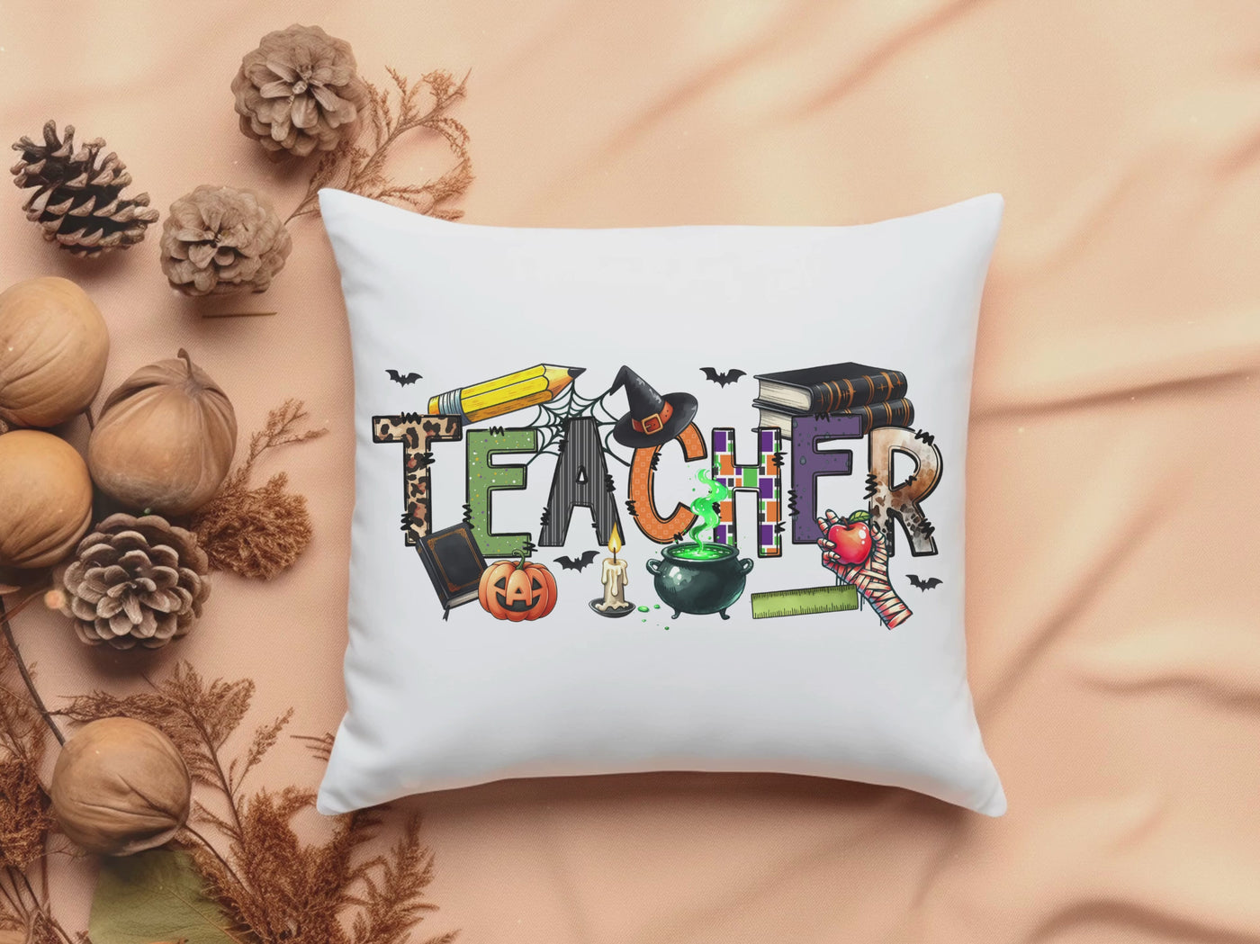 Teacher Halloween Pillow - Fun Way to Decorate for the Spooky Season