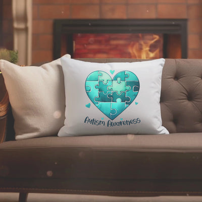 Square Pillow for Autism Awareness - Support a Cause with this Unique Home Decor