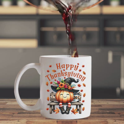 Happy Thanksgiving Coffee Mug - Cozy & Vibrant