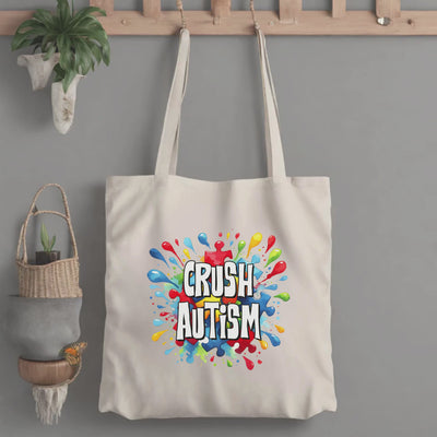 Autism Awareness Cotton Canvas Tote Bag - Support a Cause with Style