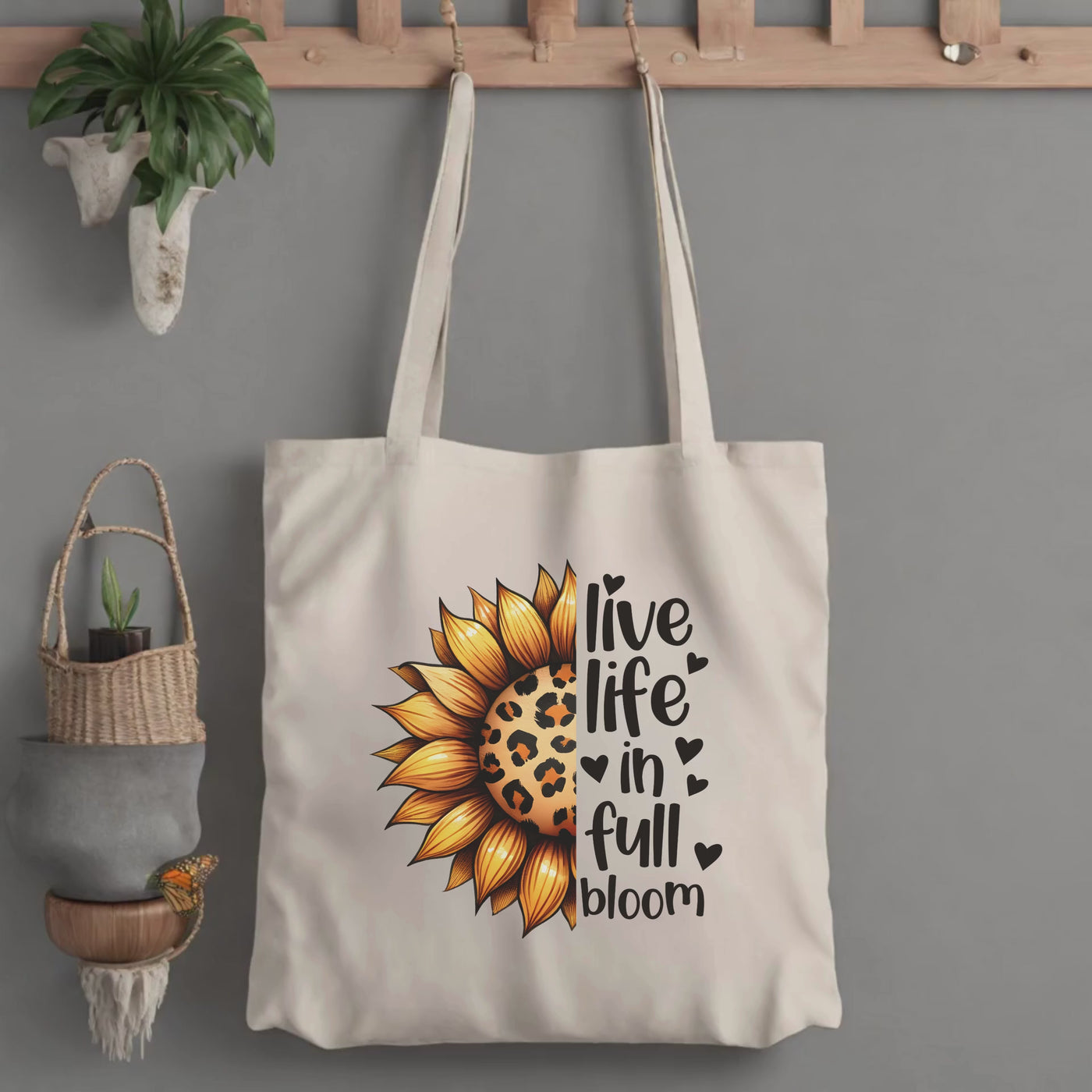 Springtime Time Tote Bag - Perfect for Beach Outings Picnics and Adventures - Customizable Gift Idea for Her